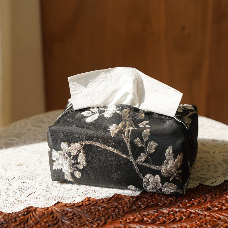 New Chinese Brocade Fabric Tissue Box Living Room Tissue Box For Car