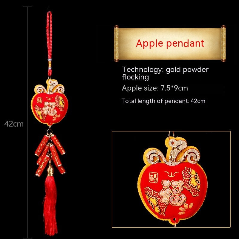 Dragon Year Flocking Three-dimensional Pendant