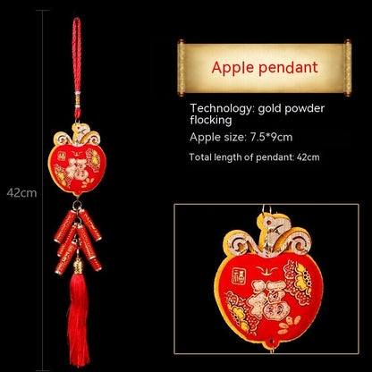 Dragon Year Flocking Three-dimensional Pendant