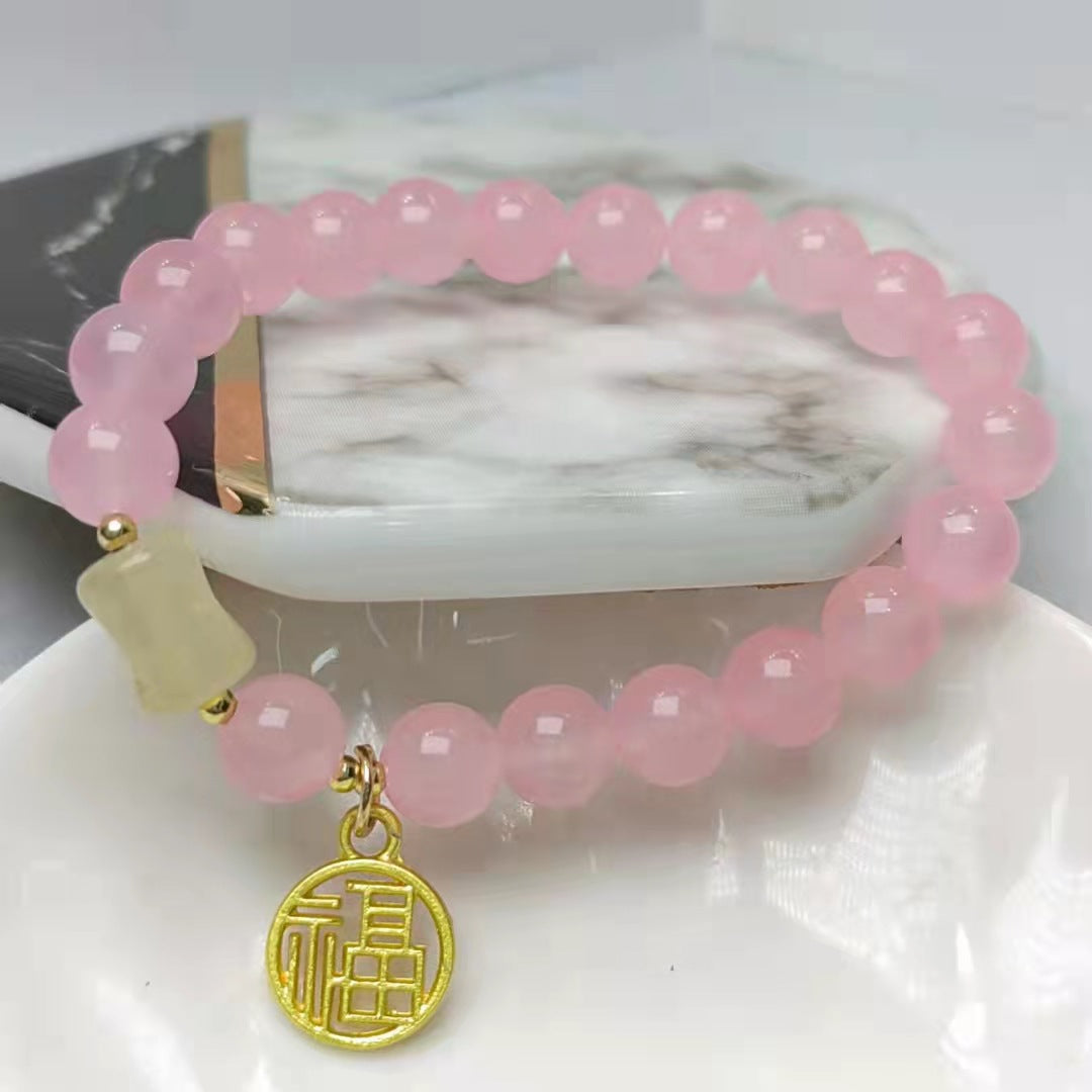 New Jade Crystal Bracelet Ethnic Style Fuzi Pendant