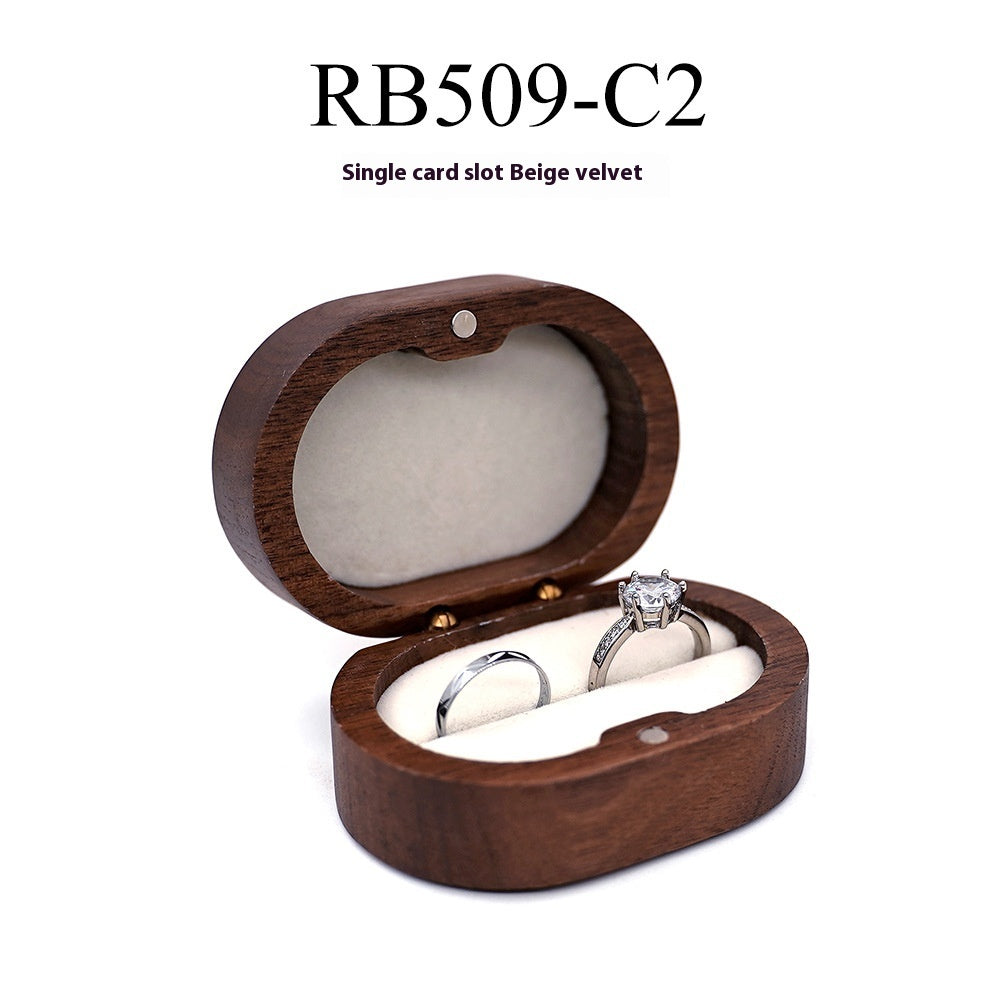 Wooden Ring Box - Retro Chinese Style Jewelry Storage