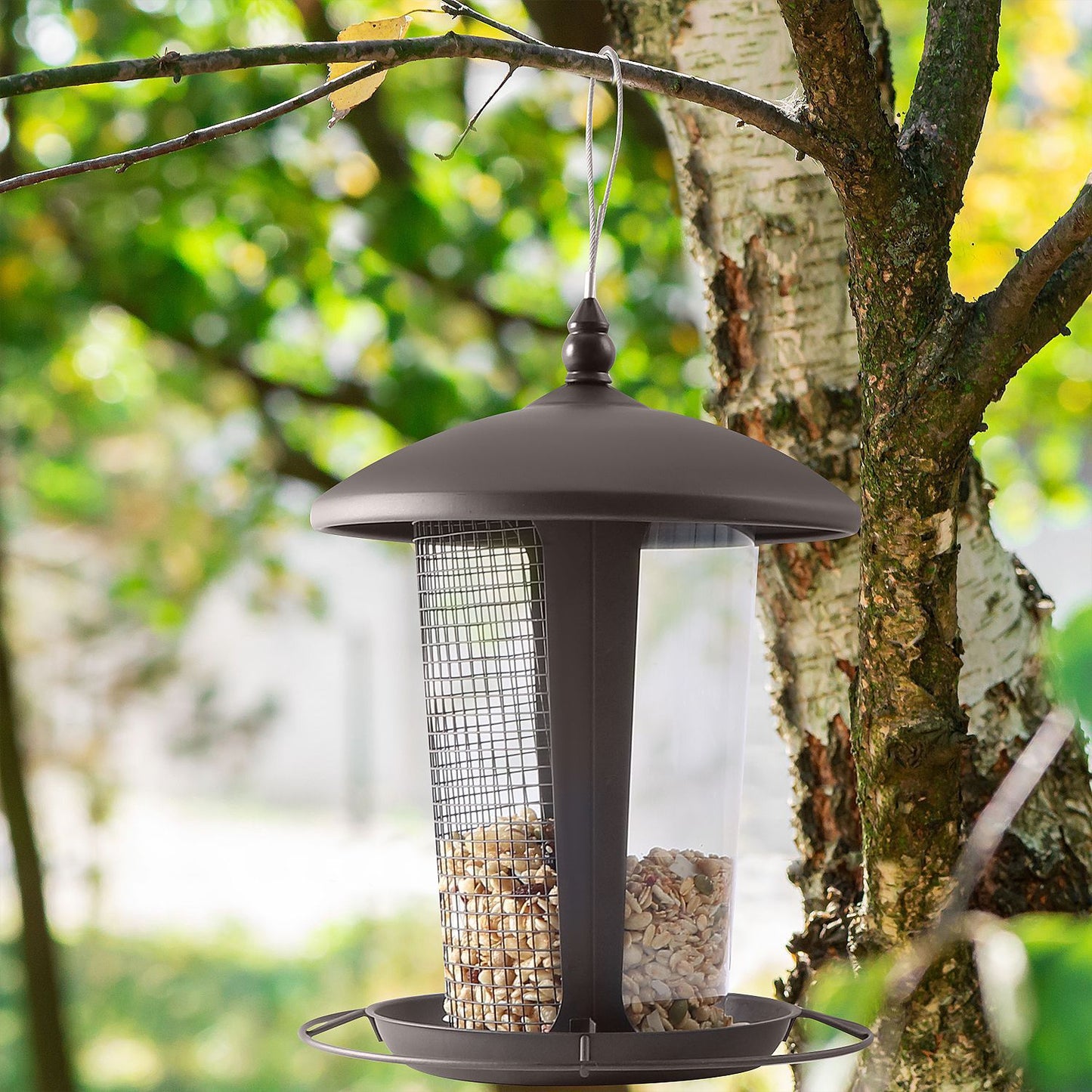 Automatic Hanging Bird Feeder - 2-in-1 Outdoor Garden Feeder