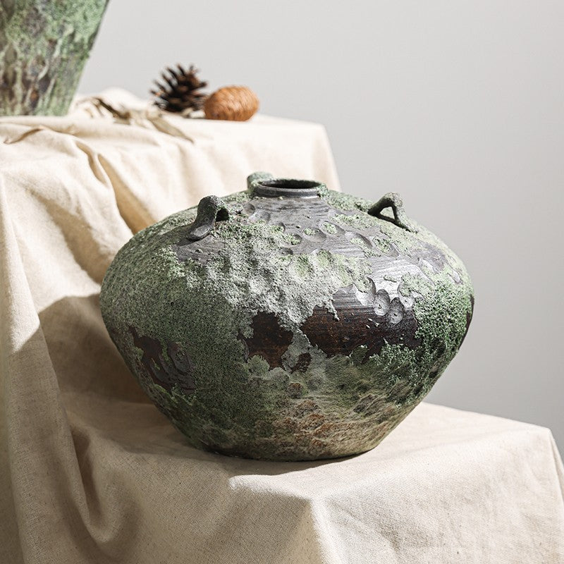 Handcrafted Stoneware Vase For Dried Flowers And Decorative Arrangements