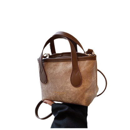Retro Bucket Shoulder Bag - Large Capacity Crossbody Bag for Women