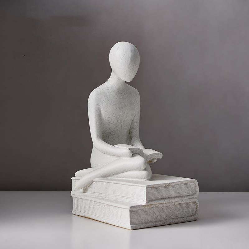 Nordic Abstract Character Sculpture - Minimalist Art Resin Figurine Decor