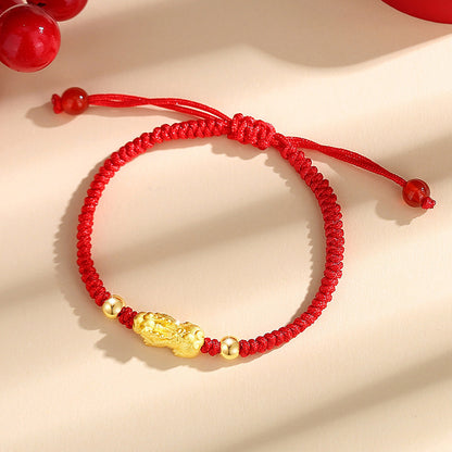 Couple's Ethnic Style Swallowing Gold Beast New Chinese Bracelet