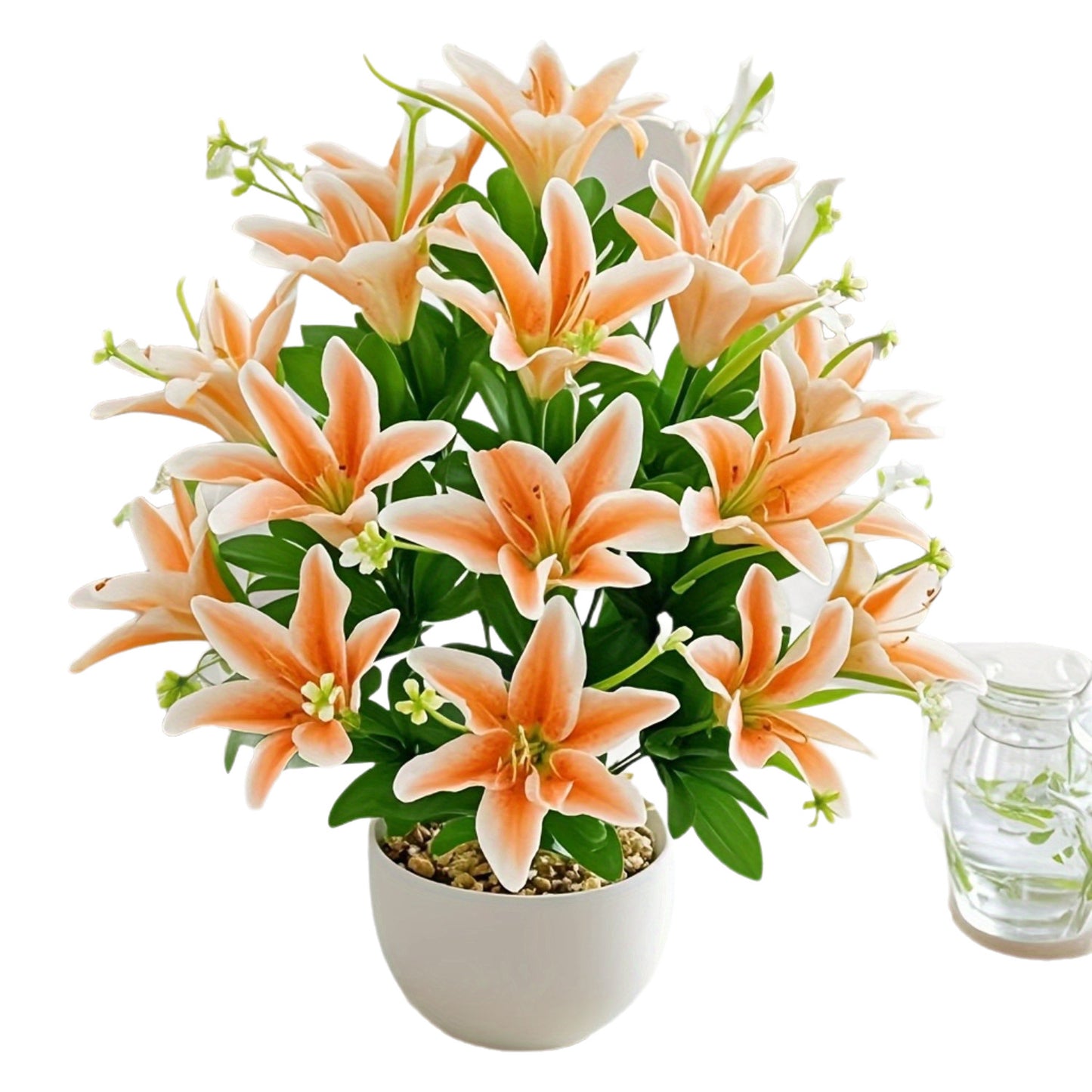 Artificial Lily Flower - Realistic Silk Lily for Home Decor & Photography