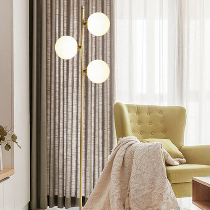 Minimalist LED Floor Lamp - Gold Aluminum Vertical Standing Light