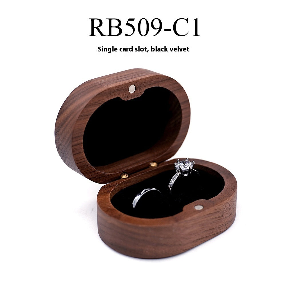 Wooden Ring Box - Retro Chinese Style Jewelry Storage
