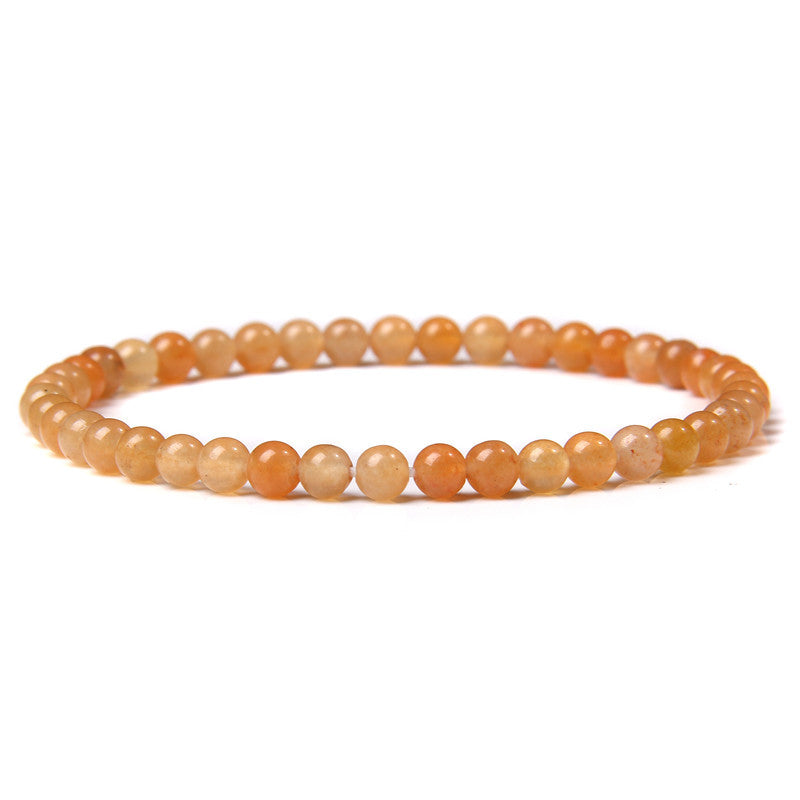 Natural Agate Crystal Energy Bracelet - 4mm Healing Stone Beads