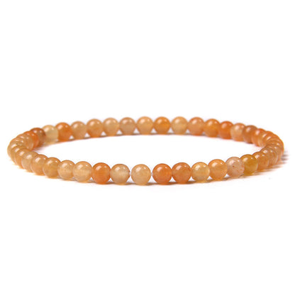 Natural Agate Crystal Energy Bracelet - 4mm Healing Stone Beads