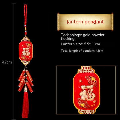 Dragon Year Flocking Three-dimensional Pendant