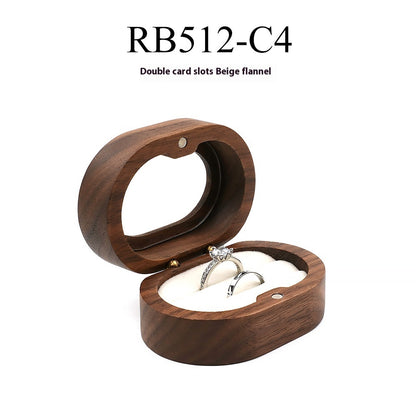 Wooden Ring Box - Retro Chinese Style Jewelry Storage