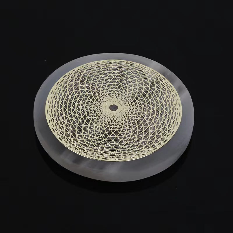 Handmade Plaster Coaster - Carved Gypsum Drink Coaster 6cm