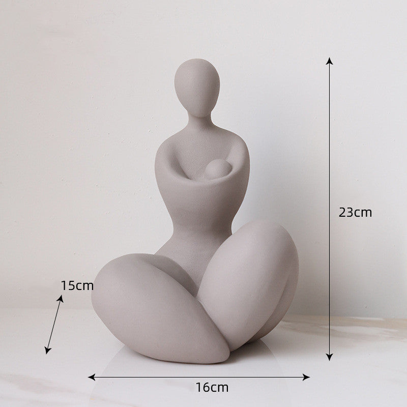 Nordic Abstract Character Sculpture - Minimalist Art Resin Figurine Decor
