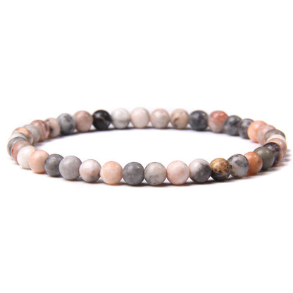 Natural Agate Crystal Energy Bracelet - 4mm Healing Stone Beads