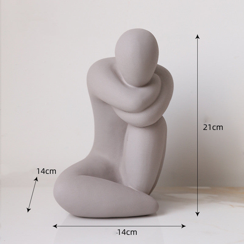 Nordic Abstract Character Sculpture - Minimalist Art Resin Figurine Decor