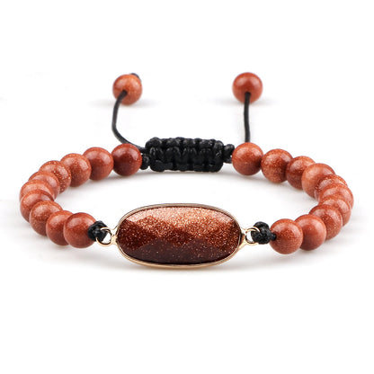 Handmade Stone Pendant Affordable Luxury Style Tiger Eye Cat Eye Bracelet