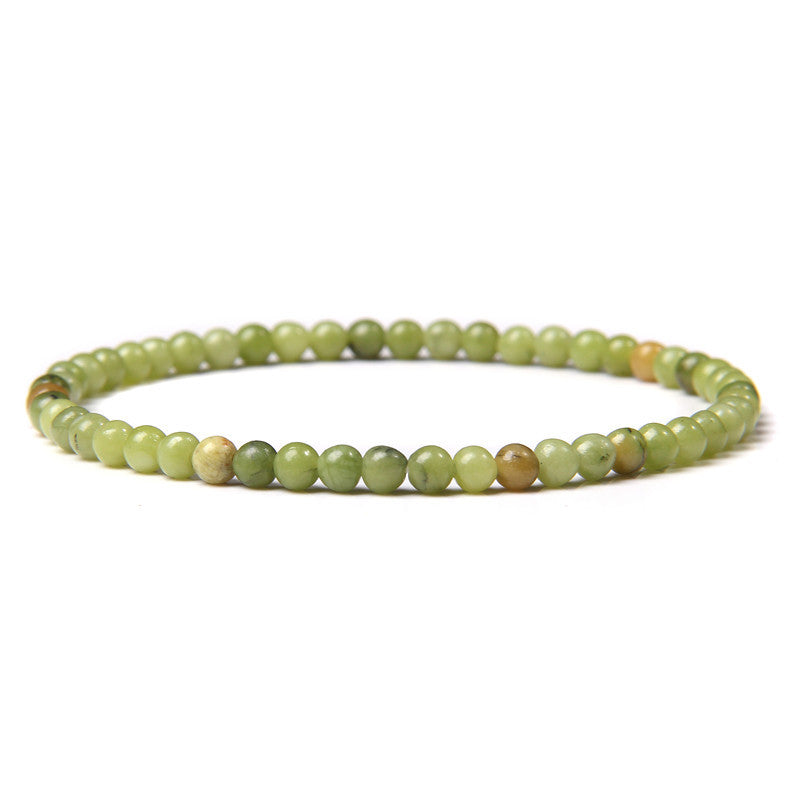 Natural Agate Crystal Energy Bracelet - 4mm Healing Stone Beads