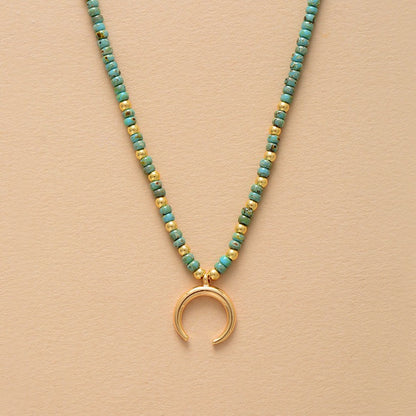 Light Luxury And Simplicity Pendant Gold-plated Bead Necklace Clavicle Chain Jewelry