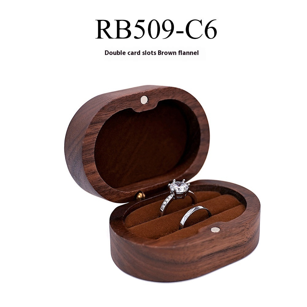 Wooden Ring Box - Retro Chinese Style Jewelry Storage
