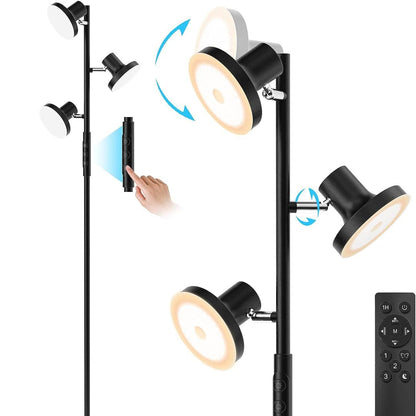 Adjustable LED Floor Lamp - Remote Control Rotatable Standing Light