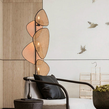 Japanese Bamboo Floor Lamp - Creative Asian Style Standing Light