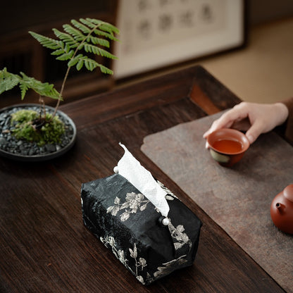 New Chinese Brocade Fabric Tissue Box Living Room Tissue Box For Car