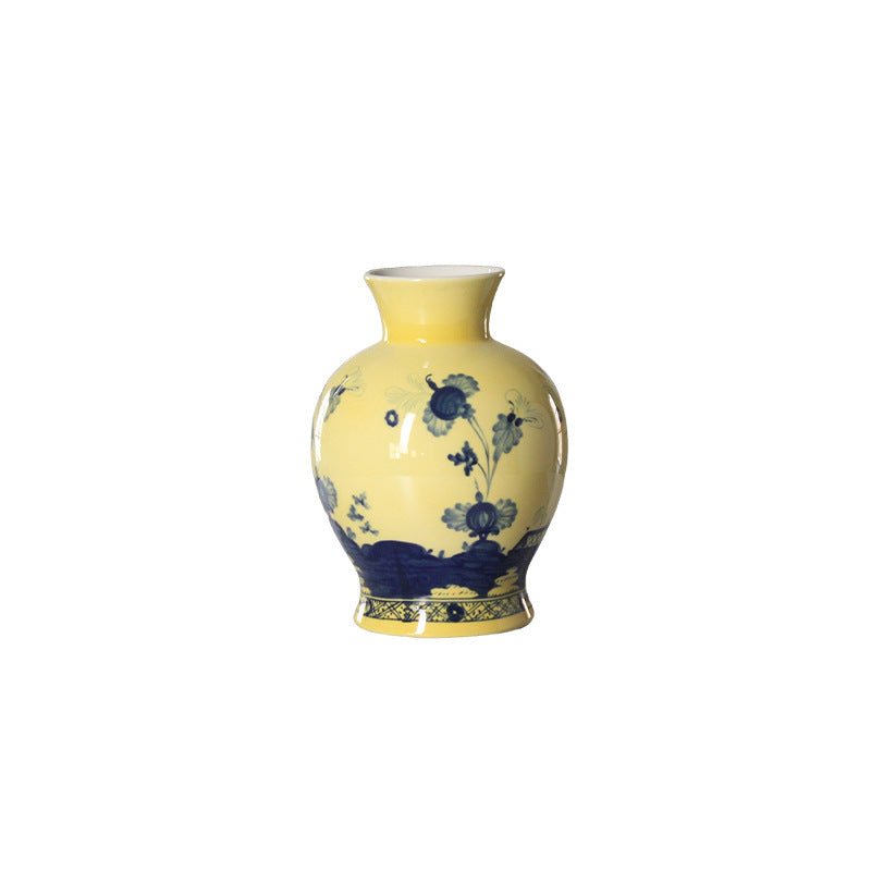 Celadon Blue Porcelain Vase Set with Handcrafted Aesthetic for Floral Arrangements