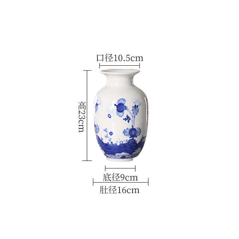 Celadon Blue Porcelain Vase Set with Handcrafted Aesthetic for Floral Arrangements