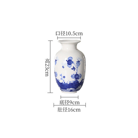Celadon Blue Porcelain Vase Set with Handcrafted Aesthetic for Floral Arrangements