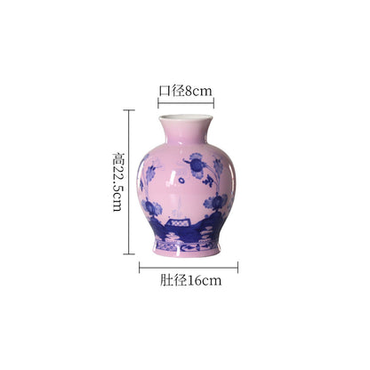 Celadon Blue Porcelain Vase Set with Handcrafted Aesthetic for Floral Arrangements