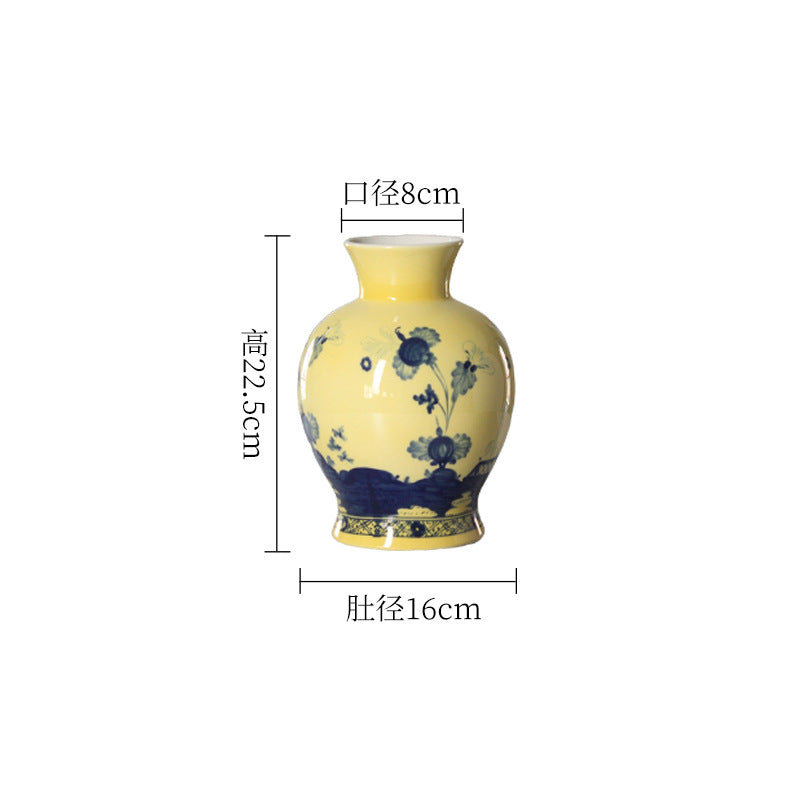 Celadon Blue Porcelain Vase Set with Handcrafted Aesthetic for Floral Arrangements