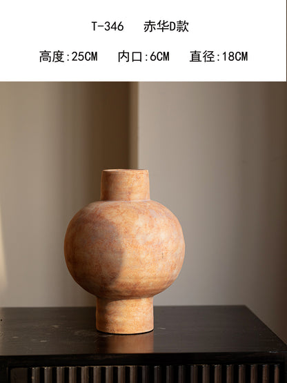 Elegant Jingdezhen Ceramic Vase with Japanese-inspired Wabi-Sabi Finish for Modern Interiors