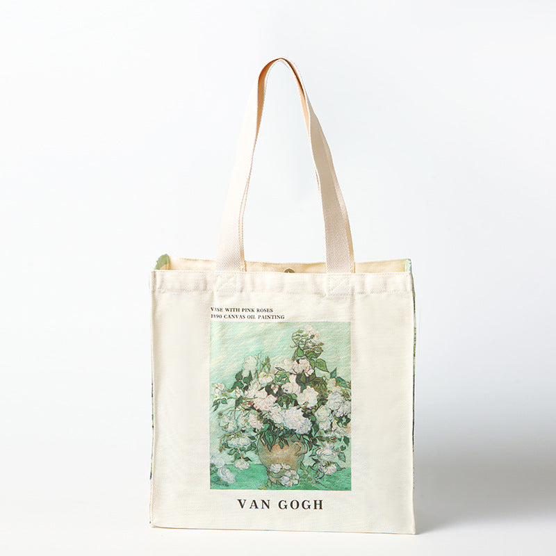 Large Canvas Tote Bag - Art Print Commuter Handbag