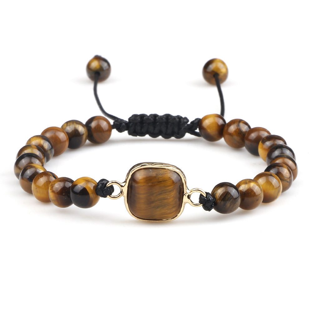 Handmade Stone Pendant Affordable Luxury Style Tiger Eye Cat Eye Bracelet