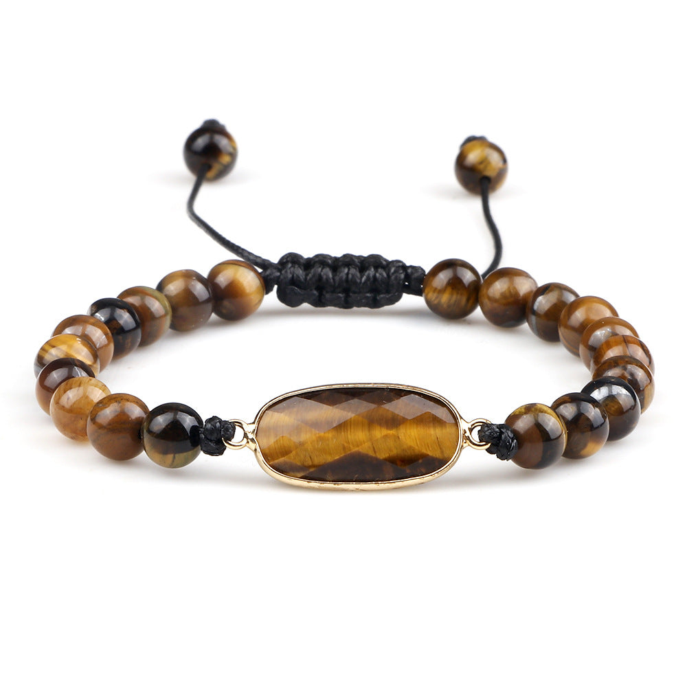 Handmade Stone Pendant Affordable Luxury Style Tiger Eye Cat Eye Bracelet