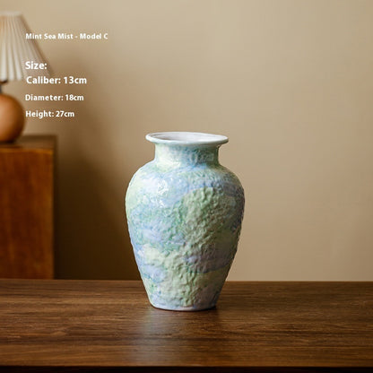 Hand Painted Ceramic Vase Flower Container New Chinese Style