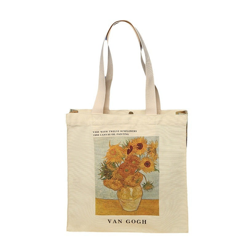 Large Canvas Tote Bag - Art Print Commuter Handbag