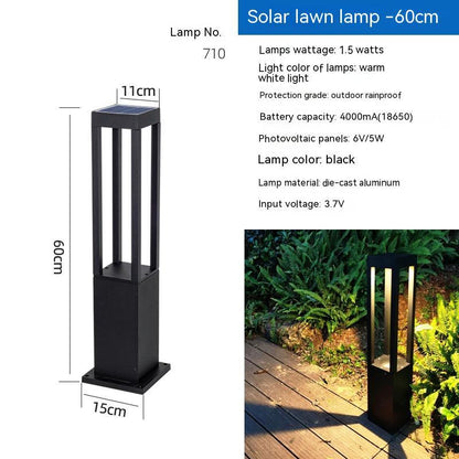 Solar LED Lawn Lamp - Waterproof Outdoor Garden Path Light
