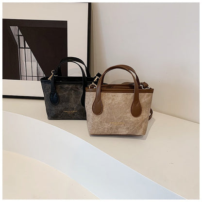 Retro Bucket Shoulder Bag - Large Capacity Crossbody Bag for Women