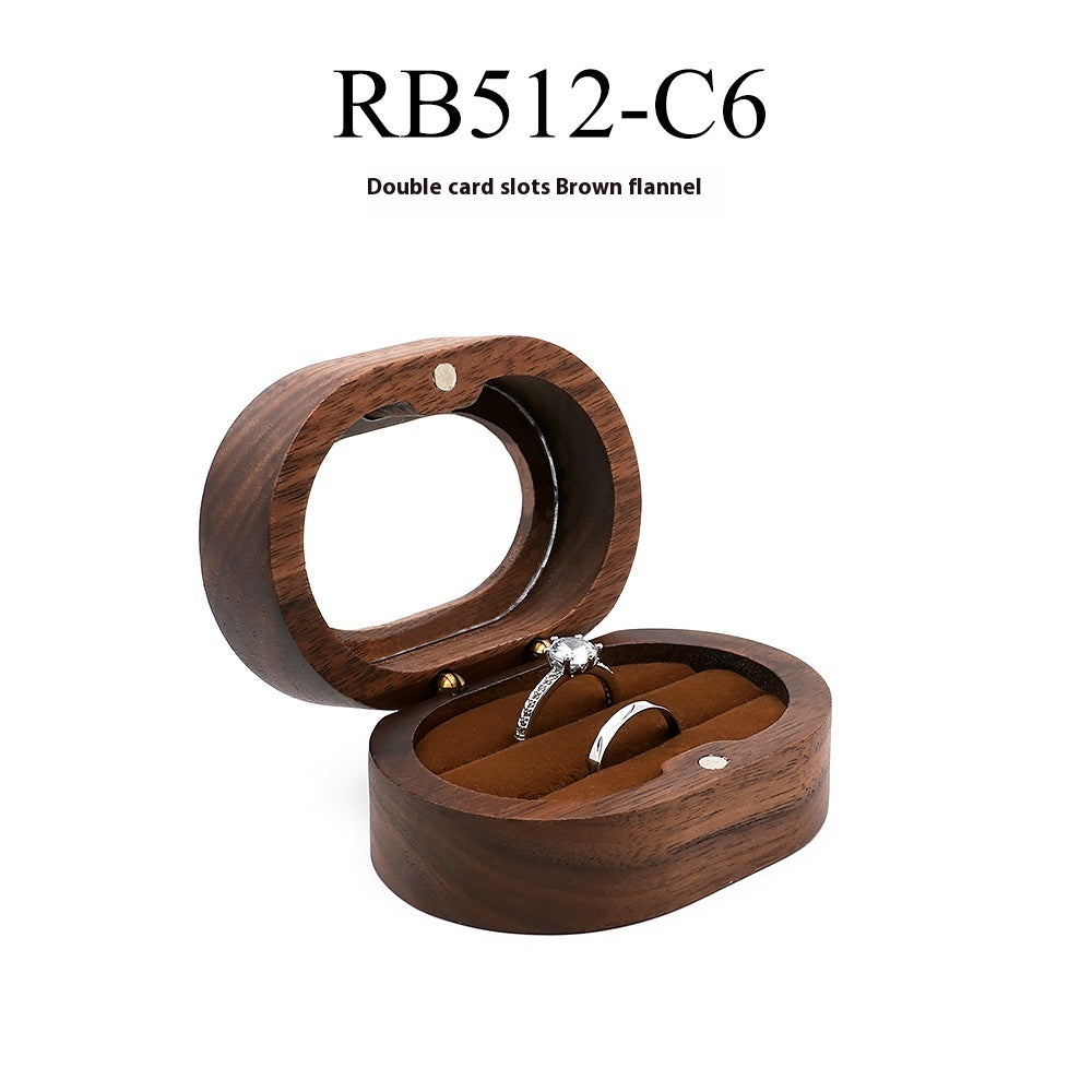 Wooden Ring Box - Retro Chinese Style Jewelry Storage