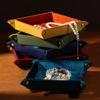 Velvet Jewelry Display Tray - Elegant Entryway Organizer for Keys & Accessories