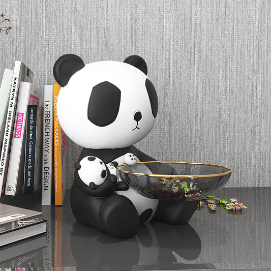 Panda Resin Decorative Tray - Modern Entryway Organizer