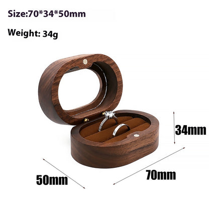 Wooden Ring Box - Retro Chinese Style Jewelry Storage