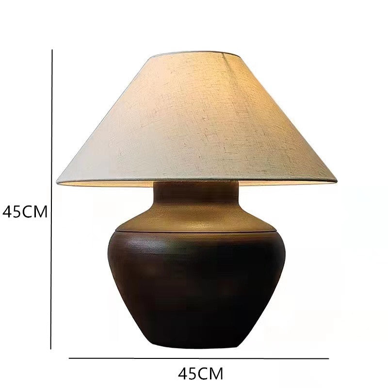 Large Ceramic Table Lamp - Modern Chinese Retro Style Decorative Light