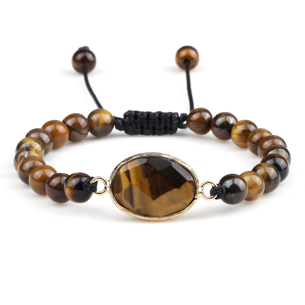 Handmade Stone Pendant Affordable Luxury Style Tiger Eye Cat Eye Bracelet
