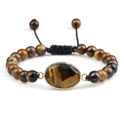 Handmade Stone Pendant Affordable Luxury Style Tiger Eye Cat Eye Bracelet