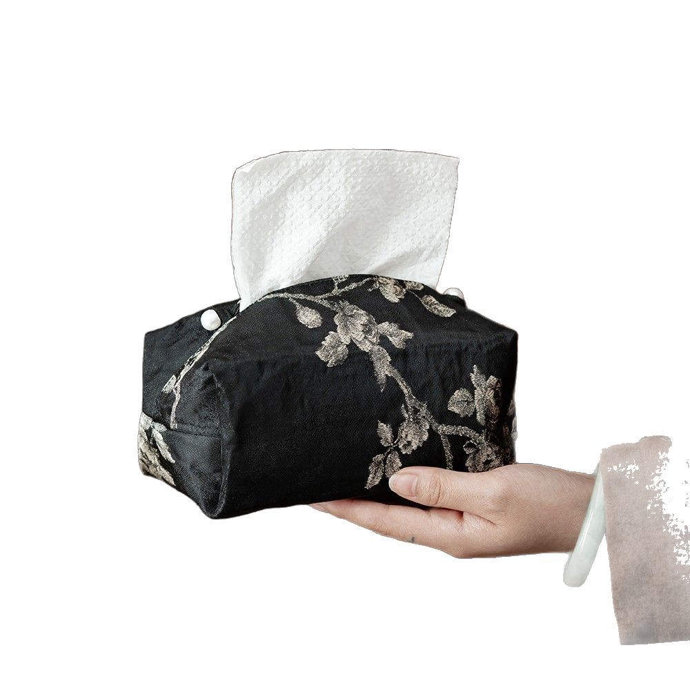 New Chinese Brocade Fabric Tissue Box Living Room Tissue Box For Car