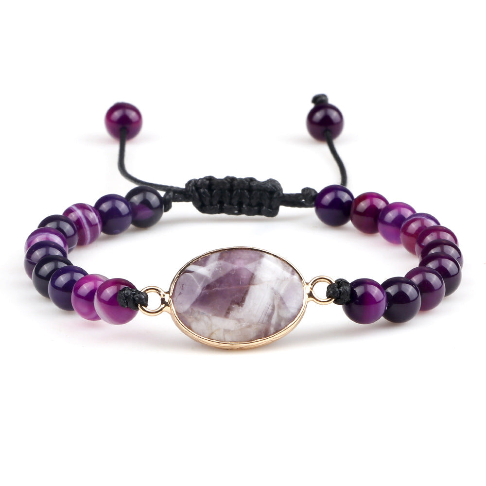 Handmade Stone Pendant Affordable Luxury Style Tiger Eye Cat Eye Bracelet